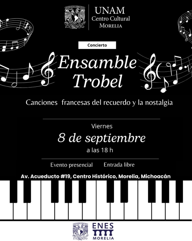 Se Concertará Música Francesa en el Centro Cultural UNAM Morelia